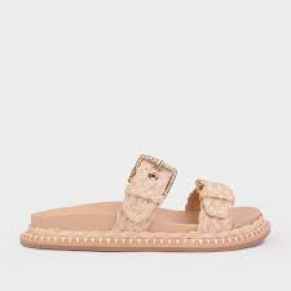 Ulla Johnson Kiera Raffia slides - Picture 2 of 5